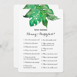 Invitación Juego Baby Shower de doble cara - Consejos| Quién 