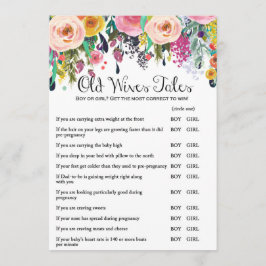 Invitación Juego Baby Shower Garden con respuesta 5 x 7