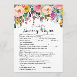 Invitación Juego Baby Shower Garden con respuesta 5 x 7