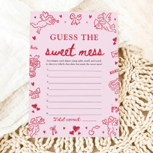 Invitación Juego de Adivina el Dulce Desorden de Baby Shower