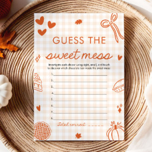 Invitación Juego de Adivina el Dulce Desorden de Baby Shower