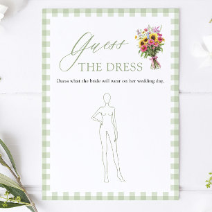 Invitación Juego de Adivina el Vestido de Boda en Verde Salvi