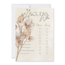 Juego de Adivina Quién Floral Nupcial