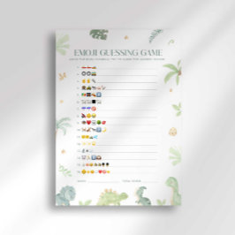 Invitación Juego de adivinanza de emojis para baby shower de