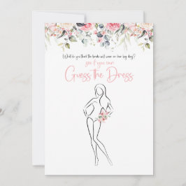Invitación Juego de adivinanza del vestido floral rosado para