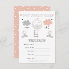 Invitación Juego de adivinanzas de Baby Shower camino a la lu