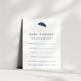 Invitación Juego de adivinanzas de Baby Shower para el paragu