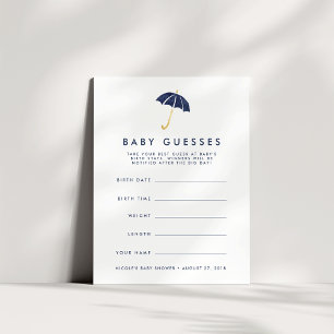 Invitación Juego de adivinanzas de Baby Shower para el paragu