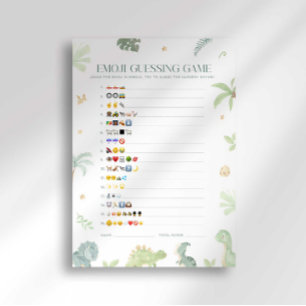 Invitación Juego de adivinanzas de Emoji de Baby Shower para 