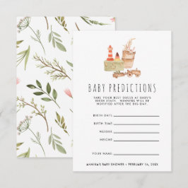 Invitación Juego de adivinanzas para baby shower boho neutral