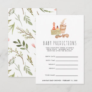 Invitación Juego de adivinanzas para baby shower boho neutral
