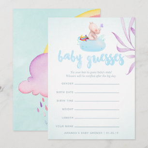 Invitación Juego de Adivinanzas para Baby Shower Boho Tribal 