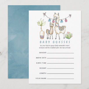 Invitación Juego de adivinanzas para baby shower con tema de