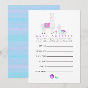 Invitación Juego de adivinanzas para Baby Shower con temática