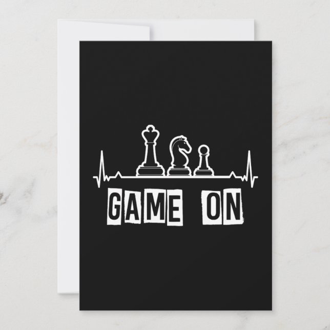 Invitación Juego de ajedrez en jaque mate Pieces Jugador de t (Anverso)