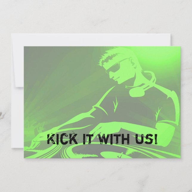 Invitación Juego de atascos para DJ (Anverso)