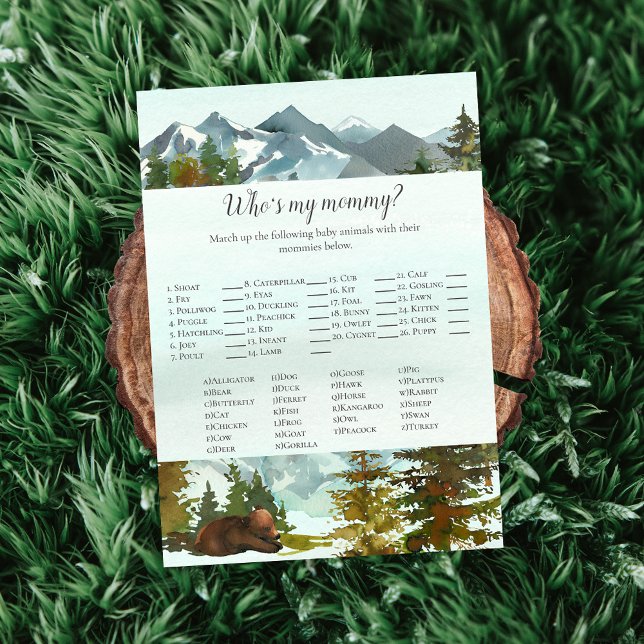 Invitación Juego de Aventura Forestal quién es mi mami (Subido por el creador)