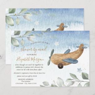 Invitación Juego de avión Regalo de baby shower virtual por c