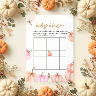 Invitación Juego de Baby Bingo para una Fiesta de Bebé de una