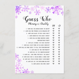 Invitación Juego de Baby Shower - Adivina quién, bebé, está f