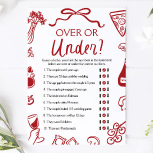 Invitación Juego de Baby Shower Amore Dibujado a Mano Sobre o