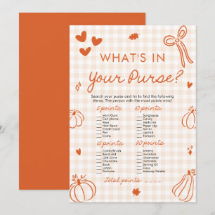 Invitación Juego de Baby Shower 'Calabaza de Otoño ¿Qué Hay e