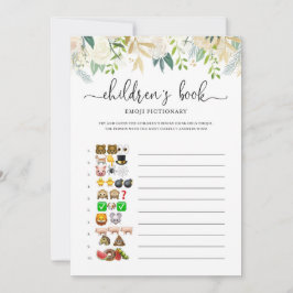 Invitación Juego de Baby Shower con imágenes de la Emoji de o