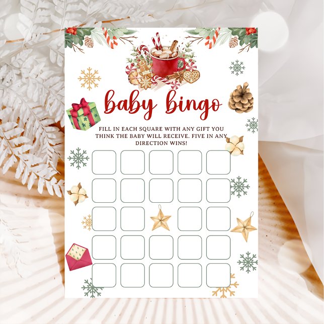 Invitación Juego de Baby Shower de bingo bebé de Navidades de (Subido por el creador)
