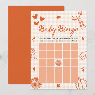 Invitación Juego de Baby Shower de Bingo de Bebé de Caída