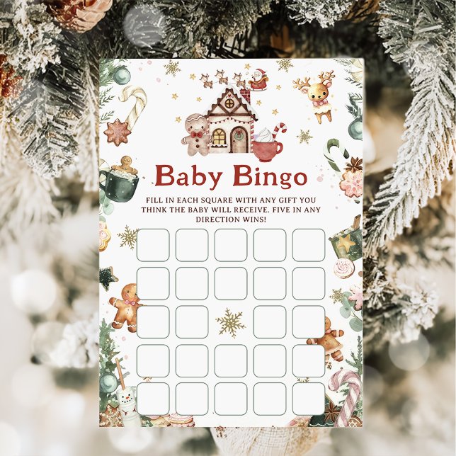 Invitación Juego de Baby Shower de Bingo para Navidades de co (Subido por el creador)