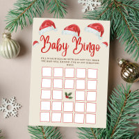 Juego de Baby Shower de Bingo para Navidades de Sa