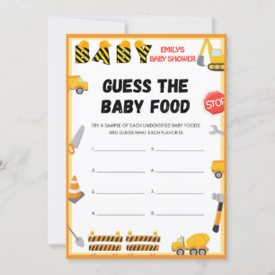 Invitación Juego de Baby Shower de construcción - Nombre modi