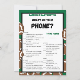 Invitación Juego de Baby Shower de fútbol, fútbol - Nombre ed