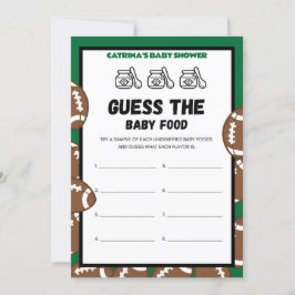 Invitación Juego de Baby Shower de fútbol, fútbol - Nombre ed