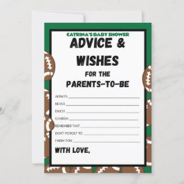 Invitación Juego de Baby Shower de fútbol, fútbol - Nombre ed