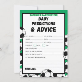 Invitación Juego de Baby Shower de fútbol, fútbol - Nombre ed