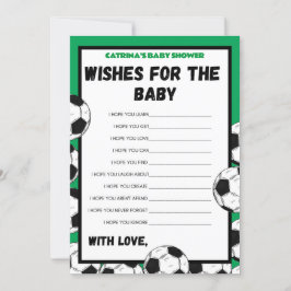 Invitación Juego de Baby Shower de fútbol, fútbol - Nombre ed