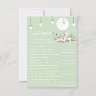 Invitación Juego de Baby Shower de Koala Durmiendo ¡Vamos a M