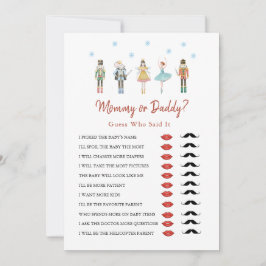 Invitación Juego de Baby Shower de mami o papi Navidades