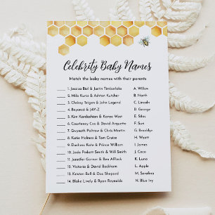 Invitación Juego de Baby Shower de Nombre de Bebé de Famoso C