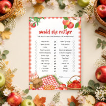 Juego de Baby Shower de Otoño 'La Niña de Nuestros