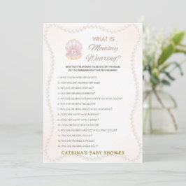 Invitación Juego de Baby Shower de Perla - Nombre Editable, 5
