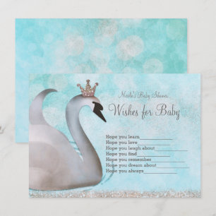 Invitación Juego de Baby Shower Deseos de la Princesa Cisne