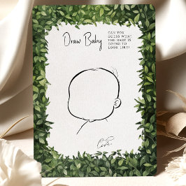 Invitación Juego de Baby Shower Dibuja a un bebé divertido Fi