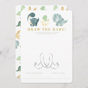 Invitación Juego de Baby Shower Dinosaur