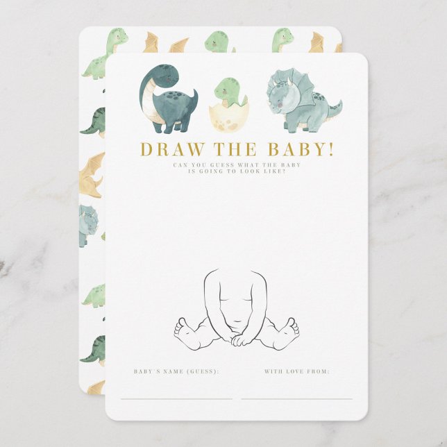 Invitación Juego de Baby Shower Dinosaur (Subido por el creador)