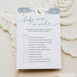 Invitación Juego de Baby Shower Estrella De Bebé O Bajo