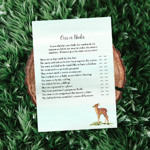 Invitación Juego de Baby Shower Forest Adventure Over Under D