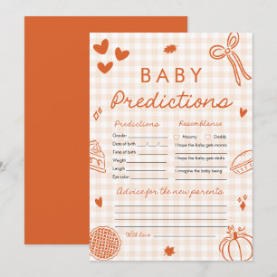 Invitación Juego de Baby Shower para la predicción del bebé c