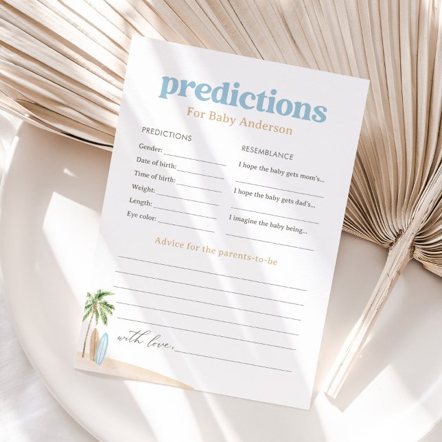 Invitación Juego de Baby Shower sobre Predicciones para Bebés (Subido por el creador)